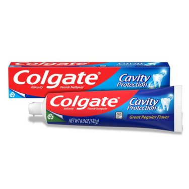 Colgate Cavity Protection Toothpaste with Fluoride, Great Regular Flavor